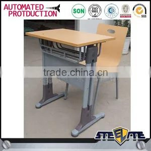 Durable Cheap Price School Furniture Student Single Desk and Chair Set thumbnail-2