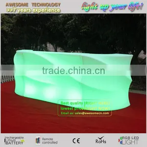 White Plastic Bar Furniture for Discotheque / Disco Colorful Led Furniture thumbnail-5