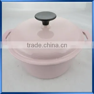 Round Cast Iron Enamelware Cookware thumbnail-2