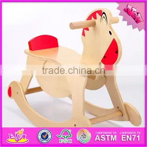 2016 New Fashion Baby Wooden Diy Rocking Horse, Hot Sale Kids Wooden Diy Rocking Horse W16D063 thumbnail-1