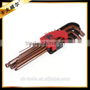 Ok-Tools China Manufactruer 9pcs Extra Long Arm Ball Point Long Hex Key Set Metric thumbnail-1