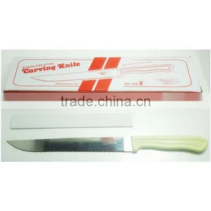 KN2105 12 Pcs Plastic Handle 8 Inch Food Carving Knife thumbnail-1