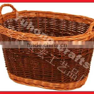 Chinese Traditional Cheap Willow Basket With Ear Handles thumbnail-1