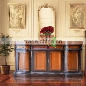 Side Board Classic Style For Living Room , Combination Teak and Mahogany Wood thumbnail-1