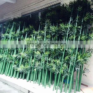 Hign Qulaity New Green Chinese Plastic Outdoor Decor Artificial Lucky Bamboo Poles Fence Plants thumbnail-4