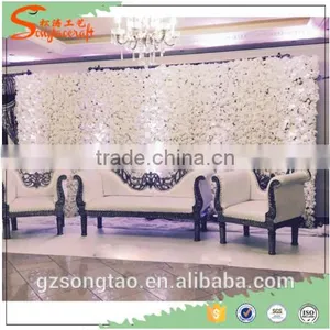 10SQM Fake Flower White Flower Artificial Flower Wall for Wedding Decoration thumbnail-1