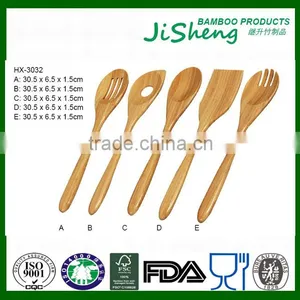 Healthy Safe Natural Bamboo Cooking Utensils Tools thumbnail-1