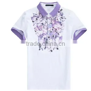 Purple Printing for Summer Polo Shirts in China,new Design Polo t Shirt,mass Bulk Polo Shirts thumbnail-1