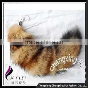 CX-R-22 Wholesale Promotion Fox Tail Custom Key Chain Handbag Decorations/ Strap thumbnail-2