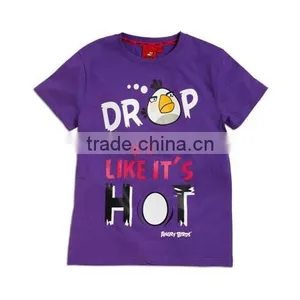 Trendy Handsome Purple Children Short Sleeves Tshirt thumbnail-1