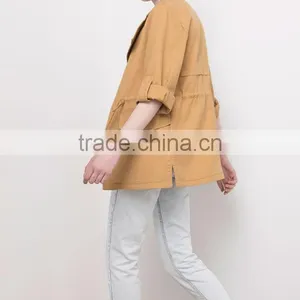 Wholesale Women Clothing Casual Print Lady Fancy Casual Parka Jacket thumbnail-2