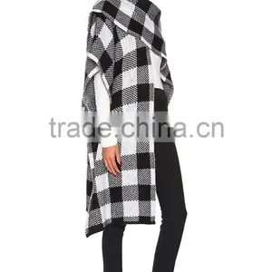 Ladies Knitted Ponchos Patterns,Lady Wool Ponchos Capes thumbnail-4