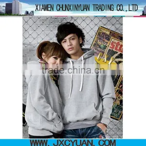 Korean Style Blank Hooded Sweatshirt Pullover for Men and Women Unisex Hoodies With Pocket thumbnail-1