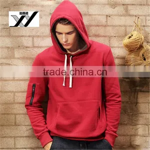 Wholesale Men Fleece Hoodie Custom Sweatshirt Sleeve Zip Hoodie thumbnail-1