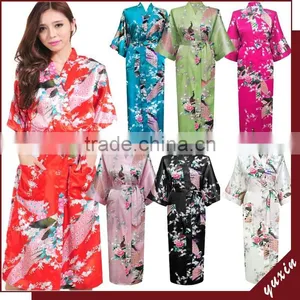 Wholesale Satin Robe Bath Robe Custom Made Japan Kimono Robe 0609039 thumbnail-1
