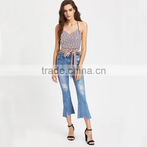 Bownot and Stripe Tank Top, Ladies Fashion New Design Clothing 2017 thumbnail-6