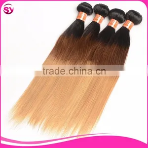 Color 1b/4/27 Straight Wave Brazilian Hair Weave Blonde and Brown thumbnail-1