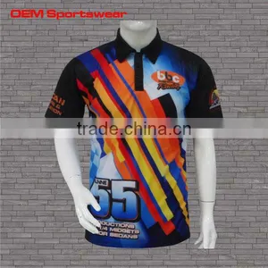 Short Sleeve Blue Dye Sublimation Mesh Motocross Jerseys thumbnail-3