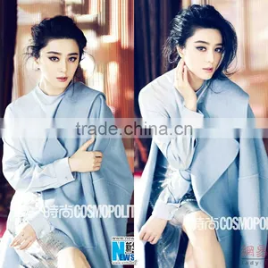 Woollen Coat Supper Start Lovely Style Blue Woollen Coat Factory Price thumbnail-3