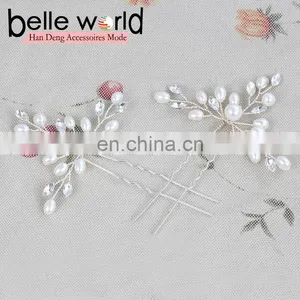 Bride Wedding Headcomb Pearl Hair Fork Wedding Accessories thumbnail-2