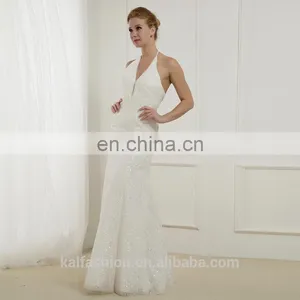 EB2702 Sexy Deep V-neck Sequin Elegant Wedding Dress thumbnail-1