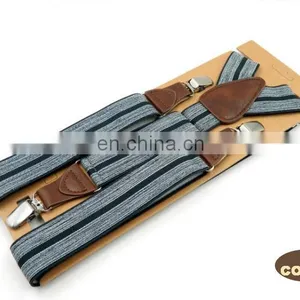 Fashion Brand 3 Clips Men's Suspenders Adult Striped Suspenders thumbnail-6
