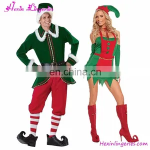 Drop Free Shipping Green Winter Women Christmas Elf Costumes thumbnail-1