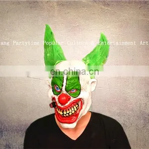 Carnival Halloween Party Red Hair Clown Joker Latex Full Head Mask thumbnail-5