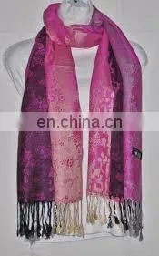 Silk Pashmina Scarfs and Stoles India Cheap thumbnail-3
