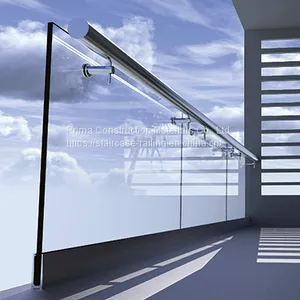 Aluminium U Channel Glass Railing Stainless Steel Handrails Design thumbnail-1