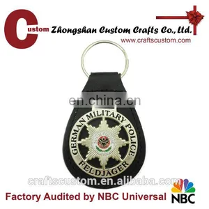High Quality Leather Military Police Keychain thumbnail-2