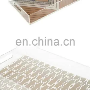 Custom Design Acrylic Plexiglass Perspex Mirror Tray,wholesale Lucite Tray With Insert thumbnail-2