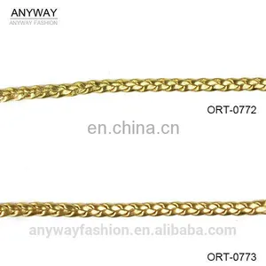 Gold Braided Leather Ornament in Bulk thumbnail-1