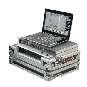 With 4 Inch Wheels Case Silver / Black / Blue Color Mixer Led Road Cases thumbnail-1