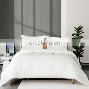 Amazon Basics Luxury Soild Warm Heat Anti-wrinkle Washed White King Home Bedding Duvet Cover Set thumbnail-2