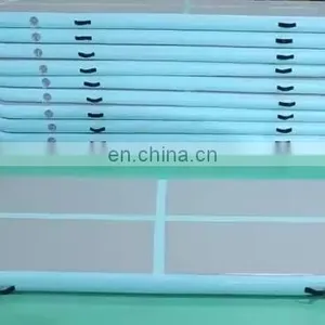 4m x 1m x 20cm Thick Airtrack Mats Inflatable Air Track 13 ft Mint Green Gymnastics Tumbling Mat 4m thumbnail-1