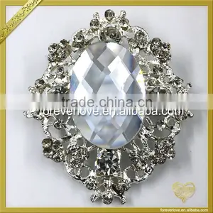 Fashion Jewelry Tear Drop Brooch for Wedding Design FB033 thumbnail-2