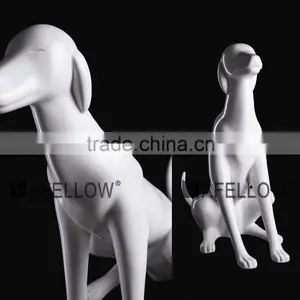 White Fiberglass Abstract Dog Mannequin for Sale thumbnail-1