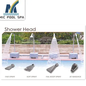 Simple Installation of Stainless Steel Flat Head Round Head Swimming Pool Spa Shower Massage Jet Nozzle thumbnail-1