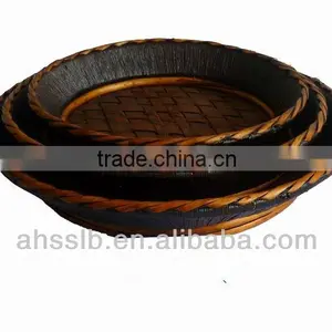 2013 New Style Wholesale Elegat Various Shaped Willow Wicker and Woodchip Storage Plate thumbnail-3