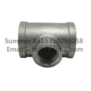 Stainless Steel 201 304 Pipe Tee Fitting SUS Female Threads Tee Water Plumbing Pipe Equal Tee Fitting thumbnail-5