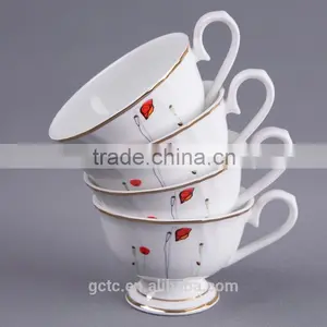 Fine Bone China Tea Set With Flower Design thumbnail-3