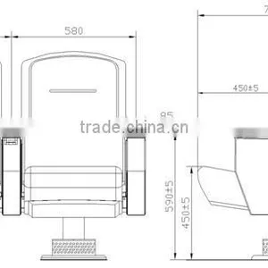 Foldable Wooden Auditorium Seating HJ6825-L thumbnail-3
