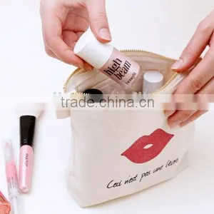 Wholesale Zipper Storage Canvas Makeup Bag Beauty Case Cosmetic Coin Purse For Women thumbnail-5