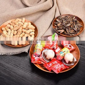 Eco-friendly Bamboo Wooden Serving Plate Natural Wood Plate Rack Kitchen Tableware Different Size Set for 3 thumbnail-3