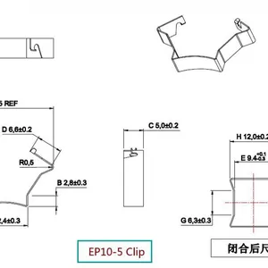 EP10-5 Clamp EP10-5 Transformer Clip EP10 Spring Clamps,SUS301 Material,Inventory Sales,fast Delivery. thumbnail-3