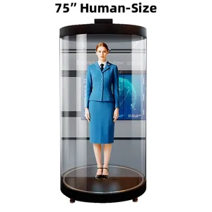 HoloZun Volume Light Naked Eye 3D Holographic Display Cabinet, Glass-Free Hologram Terminal for Digital Human,Education & Immersive Commercial Show thumbnail-5