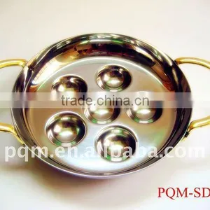 6 Holes High Grade Stainless Steel Snail Dish With Two Handles 001 thumbnail-1