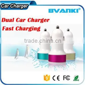 2016 New Arrival Customize Colorful Aluminum Ring Mini Universal Car Charger , Single / Dual Usb Car Charger for Mobile Phone thumbnail-4