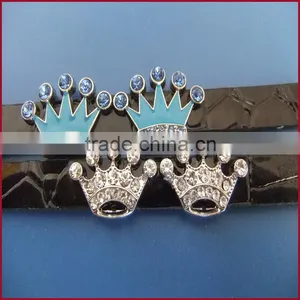 Factory DIY Jewellery Accessories 10MM Rhinestones Crowns Alloy Slide Charms thumbnail-5